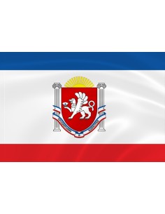 Флаг Крыма с гербом