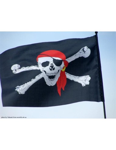 Пиратский флаг №3 ("с красной банданой")