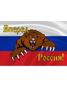 Флаг России с медведем