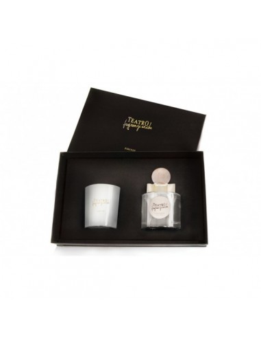 Teatro fragranze uniche,   WHITE DIVINE (Bianco Divino) ,  Gift Box: 200ml Home Fragrance + 160gr Candle